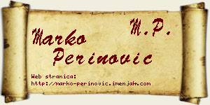 Marko Perinović vizit kartica
